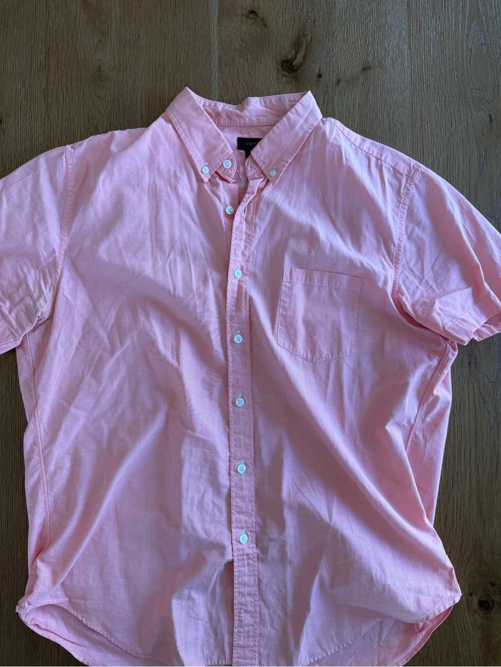 J. Crew Pink Short-Sleeve Button-Down Shirt